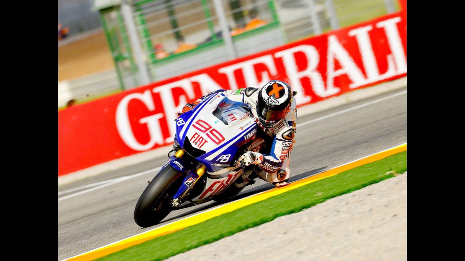 Jorge Lorenzo in action in valencia