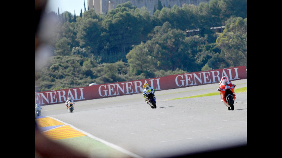 MotoGP action in Valencia