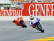 Lorenzo riding ahead of Stoner in Valencia
