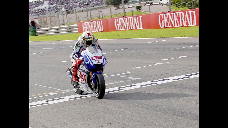 Jorge Lorenzo in action in valencia