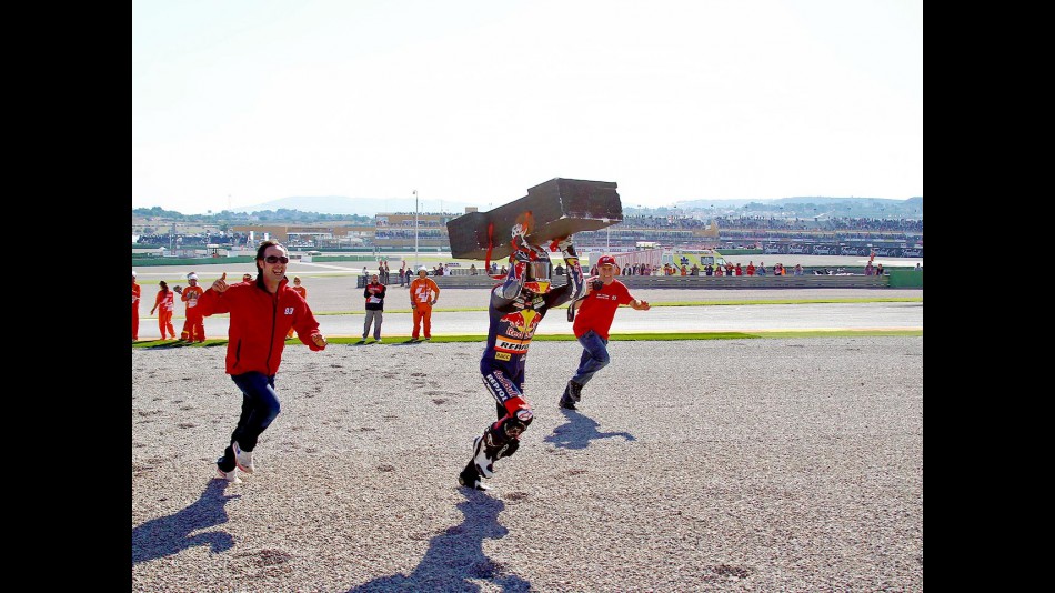 Marc Marquez celebrates 125cc World Championship