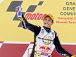 125cc World Champion Marc Marquez ion the podium in Valencia
