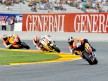 Pedrosa riding ahead of Simoncelli and Dovizioso in Valencia