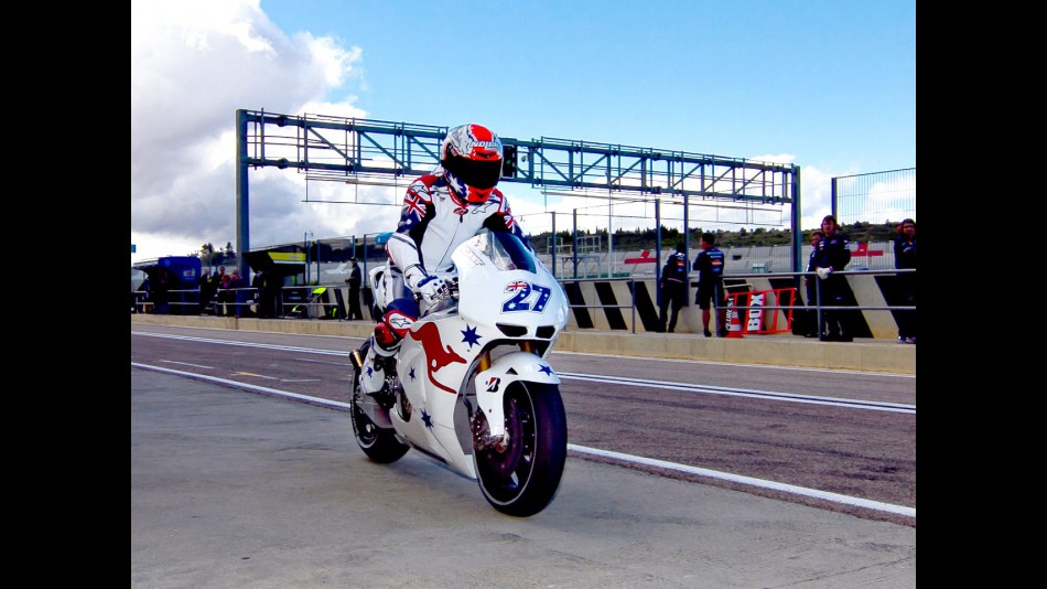 Casey Stoner at Valencia test
