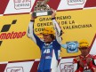 Karel Abraham on the podium in the Valencia GP