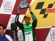 Andrea Iannone on the podium in the Valencia GP