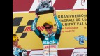 Bradley Smith on the podium in the Valencia GP