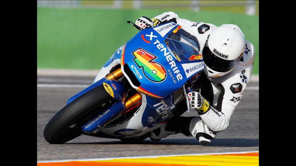 Aleix Espargaro in action in the Valencia test