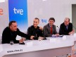 Eugeni de Haro, Jorge Lorenzo, TVE Director Santiago González and Dorna Managing Director Manel Arroyo