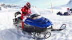 Nicky Hayden rides snowmobiles at Madonna di Campiglio