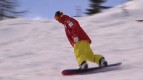 Rossi and Hayden in action on the ski slopes