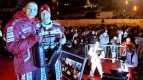 Valentino Rossi and Nicky Hayden at the Wrooom closing ceremony