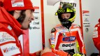 Valentino Rossi at the garage in Misano test
