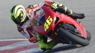 Rossi riding at Misano