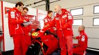 A Ducati 1198 prepared for Valentino Rossi at Misano
