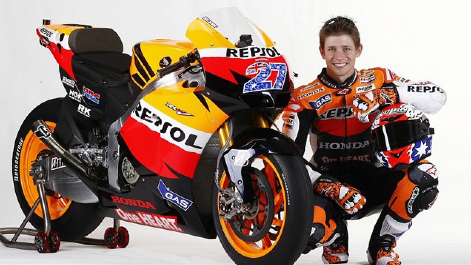 Casey Stoner with the Honda RC212V