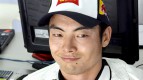 Hiroshi Aoyama in the San Carlo Honda Gresini garage at the Sepang test