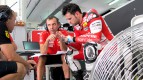 Héctor Barberá in the Aspar Team garage