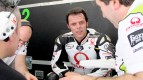 Loris Capirossi in the Pramac Racing garage at the Sepang test