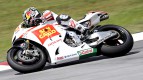 Hiroshi Aoyama in action at the Sepang test