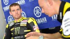 Cal Crutchlow in the Monster Yamaha Tech3 garage