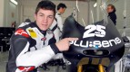 Maverick Viñales in the Pev-Blusens-SMX garage