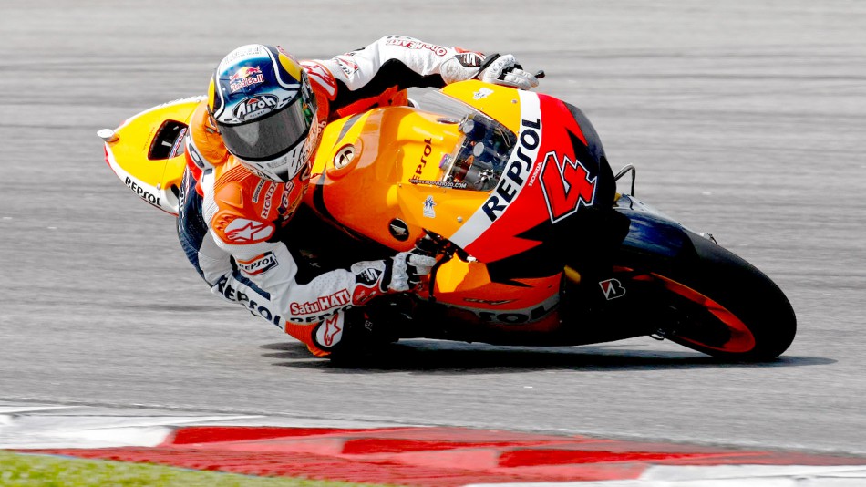 Andrea Dovizioso in action at Sepang test