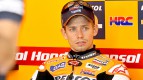 Casey Stoner in the Repsol Honda garage at the Sepang test