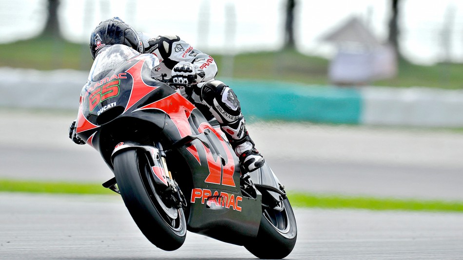 Loris Capirossi in action at the Sepang test