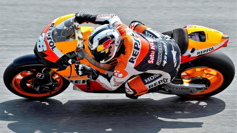Dani Pedrosa in actoin in Sepang test