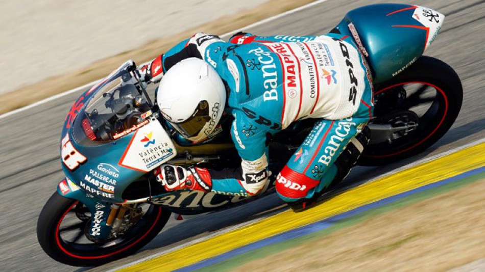 Nico Terol in action at the Valencia test