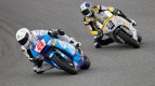 Pol Espargaró riding ahead of Thomas Luthi in Jerez test