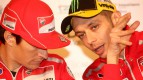 Hayden and Rossi  at the Ducati MotoGP night