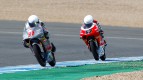 Zulfahmi Khairuddin and Niklas Ajo in action in the Jerez test