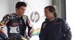 Aleix Espargaro and Sito Pons at the Jerez test