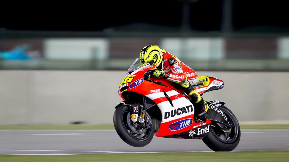 Valentino Rossi, Ducati Team, Qatar Test