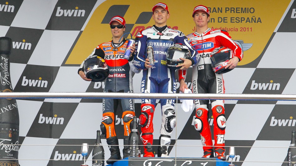 Pedrosa, Lorenzo, Hayden, Jerez Race