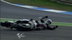 Estoril 2011 - Moto2 - FP2 - Ricky Cardús - Crash