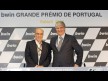 Carmelo Ezpeleta (Dorna Sports CEO), Jorge Viegas (Federaçao de Motociclismo de Portugal), Estoril
