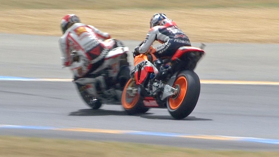 Dani Pedrosa, Marco Simoncelli, Repsol Honda Team, San Carlo Honda Gresini, Le Mans RAC