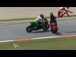 Julian Simon crashes after clashing with Sofuoglu