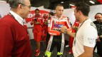 Carmelo Ezpeleta, Valentino Rossi, Xavi Hernandez, Catalunya Circuit © Copyright Valentí Enrich – Diario Sport