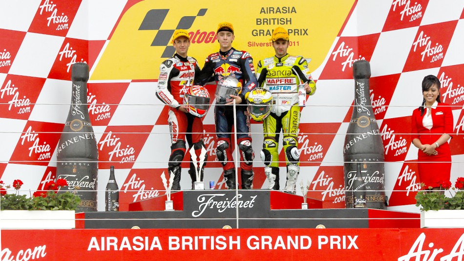 Zarco, Folger, Faubel, Avant-AirAsia-Ajo, Red Bull Ajo MotorSport, Bankia Aspar Team 125cc, Silverstone RAC