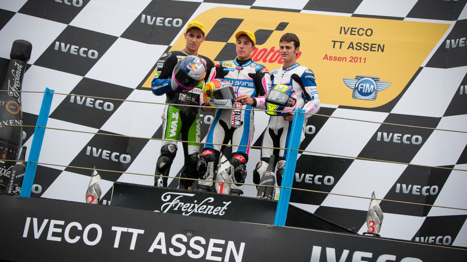 Luis Salom, Maverick Viñales, Sergio Gadea, RW Racing GP, Blusens by Paris Hilton Racing, Assen RAC