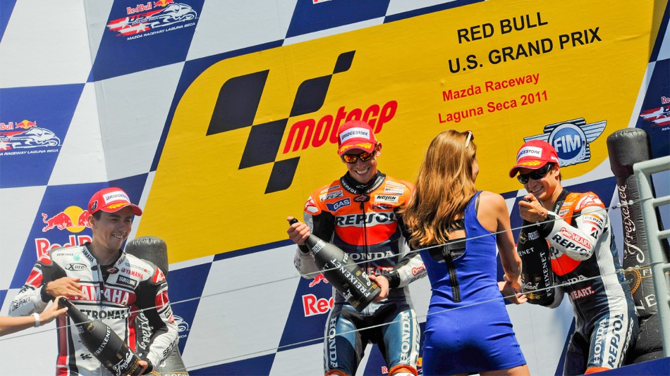 Jorge Lorenzo, Casey Stoner, Dani Pedrosa, Yamaha Factory Racing, Repsol Honda Team, Laguna Seca RAC