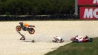 Phillip Island 2011 - Moto2 - FP1 - Action - Marc Márquez and Ratthapark Wilairot - Crash