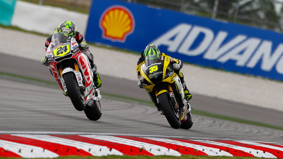 Toni Elias, Cal Crutchlow, LCR Honda MotoGP, Monster Yamaha Tech 3, Sepang FP2