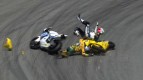 Sepang 2011 - Moto2 - Race - Action - Corti and Corsi - Crash