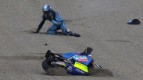 Valencia 2011 - Moto2 - FP3 - Action - Valentin Debise - Crash