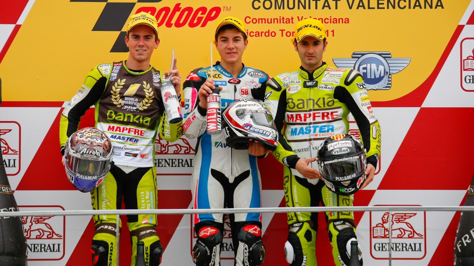 Terol, Viñales, Faubel, Bankia Aspar team 125cc, Blusens by Paris hilton Racing, Valencia RAC